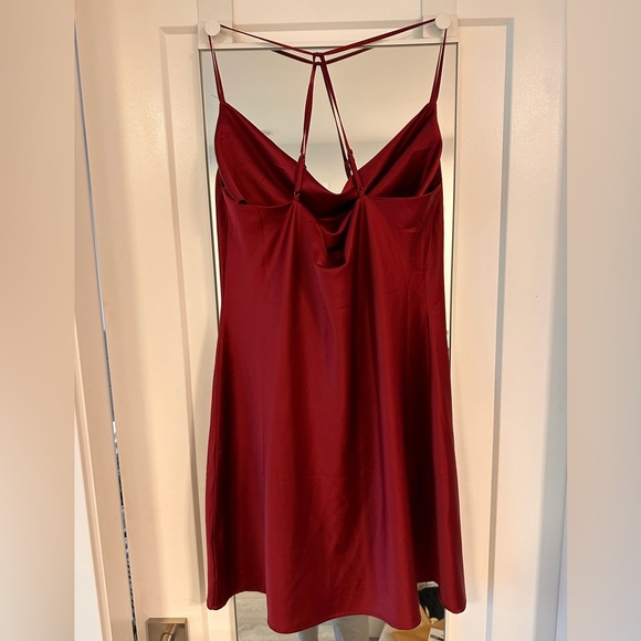 Dynamite Slip Dress in Burgundy - Picture 2 of 3
